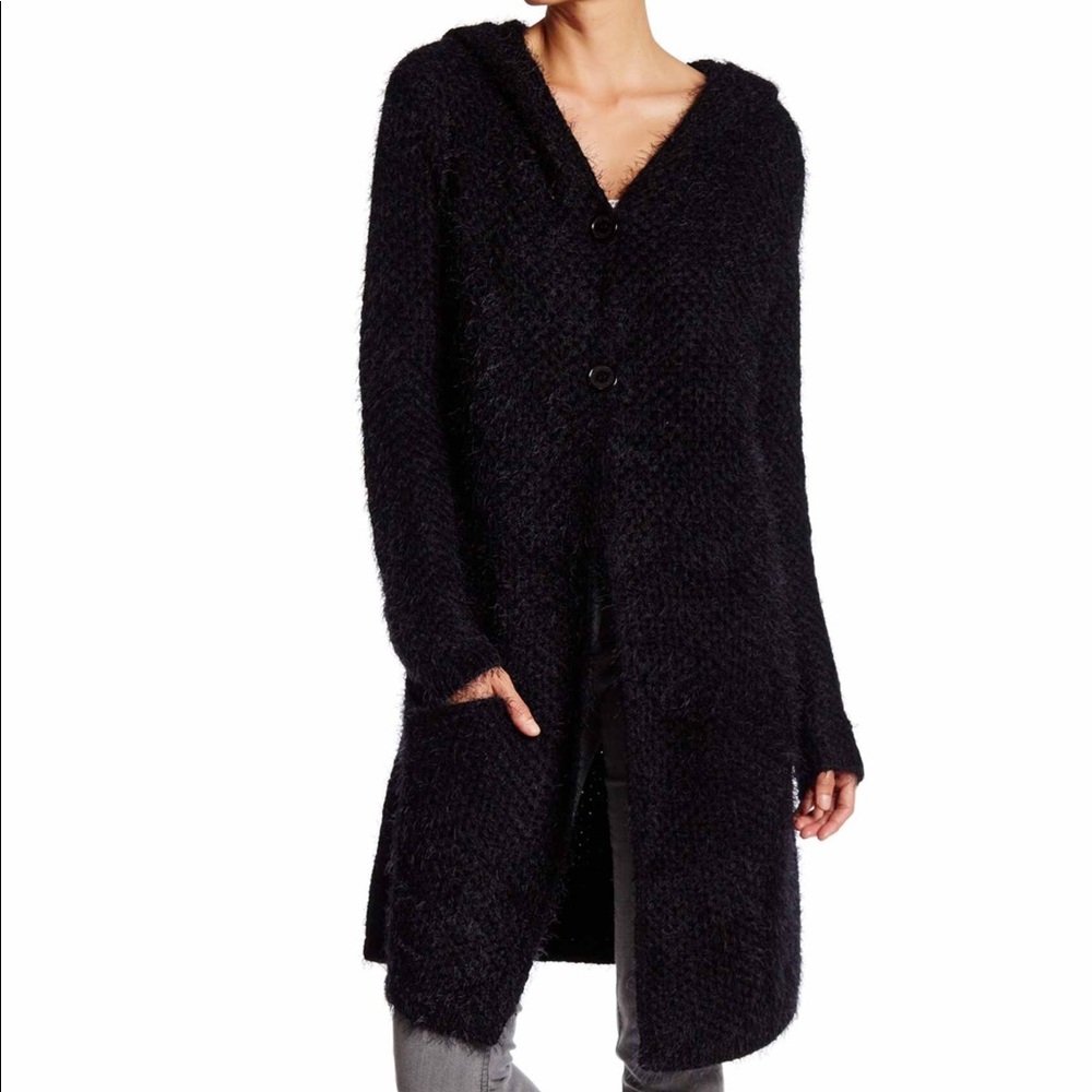 Vertigo Hooded Eyelash Hooded Cardigan M